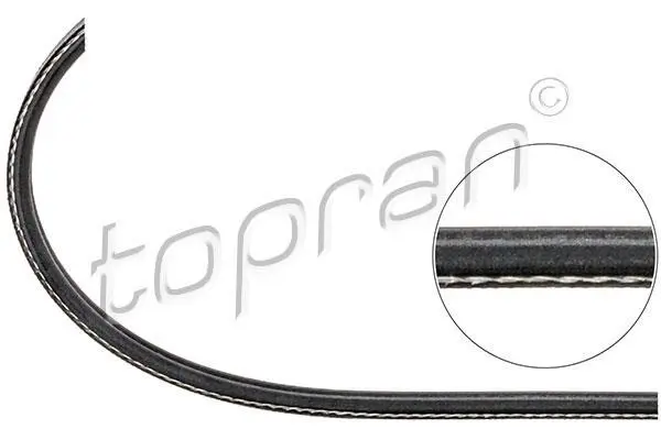 Поліклиновий ремінь (2PK836) AUDI 100 C3, 80 B2, 80 B3, 80 B4, CABRIOLET B3 VW PASSAT B2 1.3-2.5D 08.78-07.98 TOPRAN / HANS PRIES 104130 (фото 1)