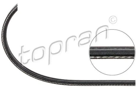 Поліклиновий ремінь (2PK836) AUDI 100 C3, 80 B2, 80 B3, 80 B4, CABRIOLET B3 VW PASSAT B2 1.3-2.5D 08.78-07.98 TOPRAN / HANS PRIES 104130