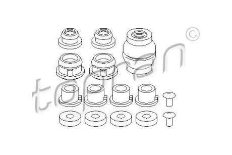 Ремкомплект важеля КПП SEAT TOLEDO I VW GOLF II, JETTA II 1.6/1.6D/1.8 08.83-03.99 TOPRAN / HANS PRIES 107673