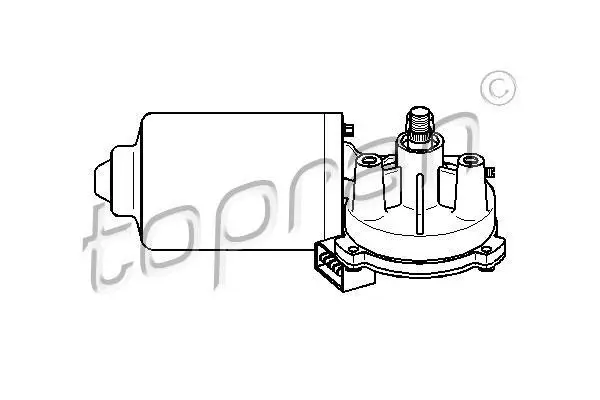 Двигун склоочисника передн AUDI A3 SEAT AROSA, LEON, TOLEDO II SKODA OCTAVIA I VW BORA, BORA I, CADDY II, GOLF III, GOLF IV, LUPO I, NEW BEETLE, PASSAT B3/B4, POLO, POLO III 02.88-12.13 TOPRAN / HANS PRIES 108792 (фото 1)