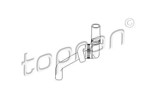 Шланг гумовий системи охолодження SEAT CORDOBA, IBIZA II, TOLEDO I SKODA FELICIA I, FELICIA II VW CADDY II, GOLF III, PASSAT B3/B4, POLO III CLASSIC, VENTO 1.3-2.0 02.90-01.04 TOPRAN / HANS PRIES 109020 (фото 1)