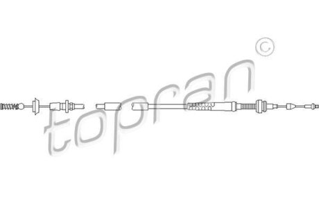 Трос газу TOPRAN / HANS PRIES 109853