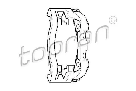 Скоба, супорт гальма передн лів/прав SEAT INCA, TOLEDO I VW CADDY II, GOLF III, PASSAT B3/B4, VENTO 1.4-2.8 02.88-01.04 TOPRAN / HANS PRIES 110290