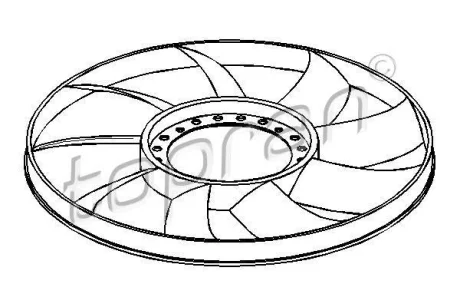 Крильчатка вентилятора AUDI 100 C4, A6 C4 2.3/2.4D/2.5D 12.90-12.97 TOPRAN / HANS PRIES 110295