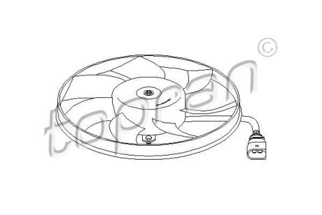 Вентилятор охолодження радіатора 295 мм 200 Вт TOPRAN / HANS PRIES 111285
