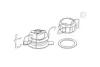 Ремкомплект важеля КПП AUDI 100 C3, 100 C4, 80 B3, 80 B4, A4 B5, A4 B6, A4 B7, A6 C4, A6 C5, A6 C6, A8 D2 SKODA SUPERB I VW PASSAT B5, PASSAT B5.5 1.4-3.2 08.83-08.11 TOPRAN / HANS PRIES 111344 (фото 1)