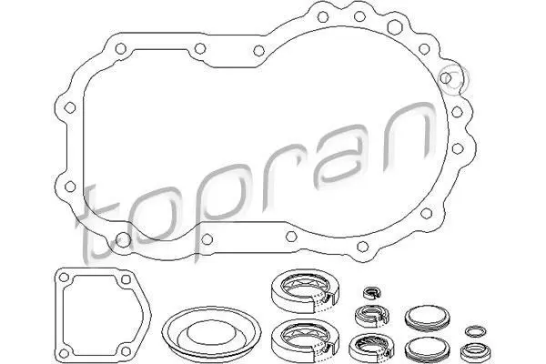Комплект прокладок КПП SEAT CORDOBA 1.4/1.6/1.6 D/1.6 i/1.6 TD/1.7 D/1.7 SDI/1.8/1.8 Cat/1.8 GTI/1.8 GTI Cat/1.8 i/1.8 i 16V/1.8 i Cat/1.9 D/1.9 SDI/1.9 TD/1.9 TD, GTD/100 1.6/57 1.7 SDI/64 1,9 D/64 1 TOPRAN / HANS PRIES 111408 (фото 1)