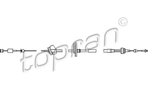 Трос газу (довжина 925мм) AUDI A4 B5, A6 C5 VW PASSAT B5 1.6/1.8 11.94-01.05 TOPRAN / HANS PRIES 112160 (фото 1)