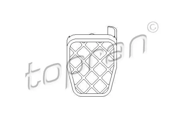 Накладка педалі гальма AUDI A3, Q3, R8, R8 SPYDER, TT SEAT ALHAMBRA, ALTEA, ALTEA XL, LEON, TOLEDO III SKODA OCTAVIA II, SUPERB II, YETI VW BEETLE, CADDY ALLTRACK IV, CADDY III 02.03-12.22 TOPRAN / HANS PRIES 112247 (фото 1)