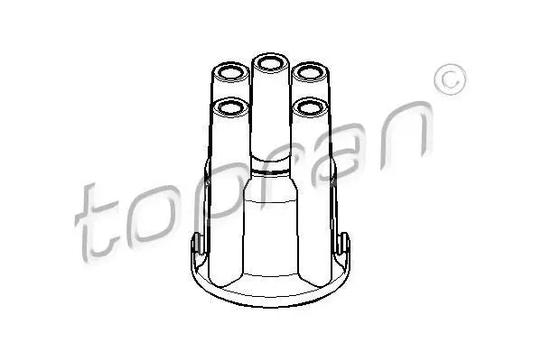 Кришка розподілювача запалювання OPEL ASTRA F, ASTRA F CLASSIC, COMBO, CORSA A, CORSA A TR, CORSA B, FRONTERA A, KADETT E, KADETT E COMBO, OMEGA A, VECTRA A 1.2-2.4 09.82-01.05 TOPRAN / HANS PRIES 202005 (фото 1)