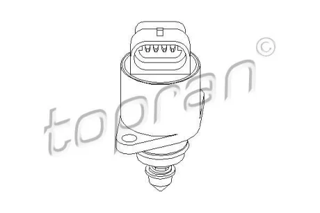 Позиціонер холостого ходу (4 pin,) OPEL ASCONA C, ASTRA F, ASTRA G, COMBO, CORSA A, CORSA B, KADETT E, KADETT E COMBO, VECTRA A, VECTRA B 1.4/1.6/1.8 06.85-07.03 TOPRAN / HANS PRIES 206168