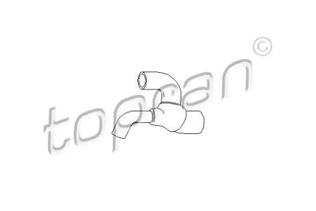 Шланг гумовий системи охолодження Нижн OPEL ASTRA G, ASTRA G CLASSIC, COMBO, COMBO TOUR, CORSA C, MERIVA A, VECTRA B, VECTRA C, VECTRA C GTS, ZAFIRA A, ZAFIRA B 1.4-1.6CNG 10.95- TOPRAN / HANS PRIES 206658