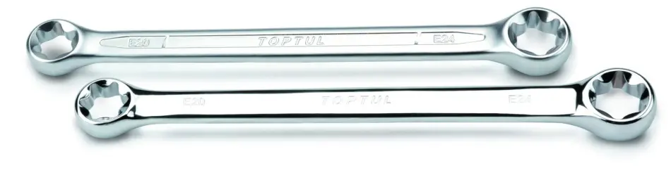 Двосторонній кільцевий ключ E-TORX, E11xE7, тип: пряме, довжина: 127 мм, 1 шт Toptul AAEE0711 (фото 1)