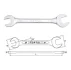 (EN) Double open end wrench 1 шт, HEX: 8x9, кут: 15° Toptul AAEJ0809 (фото 3)