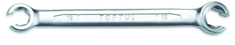 (EN) Double-ended flare nut wrench HEX, 8x9, тип: пряме, 15°, довжина: 130 мм, 1 шт, для гальмівіних трубок / для гідравлічних шлангів / для паливних ліній / (EN) for flare nut Toptul AEEA0809 (фото 1)