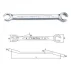 (EN) Double-ended flare nut wrench HEX, 12x13, тип: пряме, 15°, довжина: 170 мм, 1 шт, для гальмівіних трубок / для гідравлічних шлангів / для паливних ліній / (EN) for flare nut Toptul AEEA1213 (фото 2)
