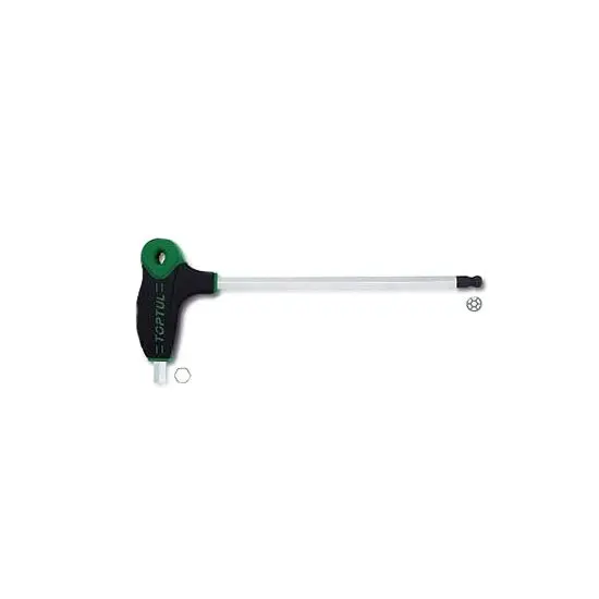 (EN) Handle key wrench HEX зі сферичним наконечником, тип: "L", 8 мм, 1 шт Toptul AGCD0827 (фото 1)