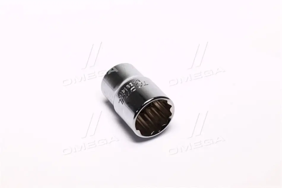 Насадка 1/2" (12,5 мм) 12-кутна, 1 шт, розмір насадок 6/12-кутних (мм): 19 мм, довжина 38мм Toptul BAEB1619 (фото 1)