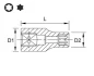 Насадка 1/4" (6,3 мм) E-TORX, 1 шт, E07, довжина 25мм Toptul BAED0807 (фото 2)
