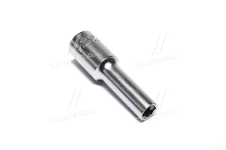 Насадка 1/2" (12,5 мм), 6-кутна, розмір насадок 6/12-кутних (мм): 10 мм, довжина: 77 мм, тип: A, обробка: сатинний хром Toptul BAEE1610