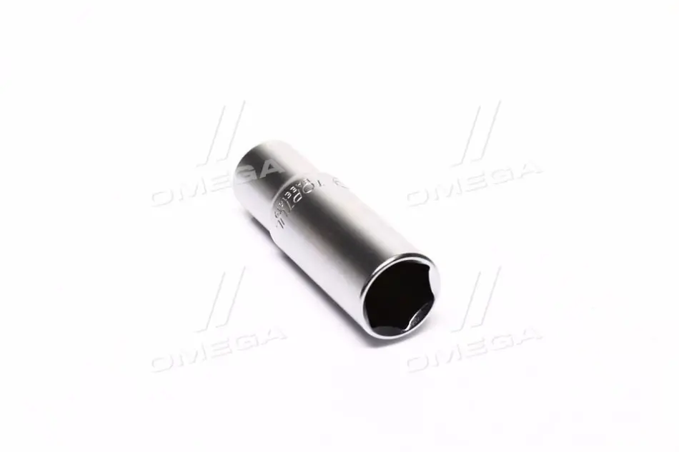 Насадка 1/2" (12,5 мм), 6-кутна, розмір насадок 6/12-кутних (мм): 19 мм, довжина: 77 мм, тип: B, обробка: сатинний хром Toptul BAEE1619 (фото 1)