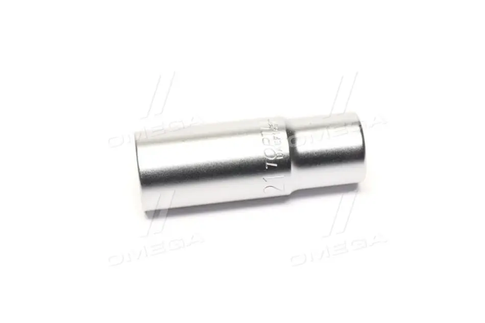 Насадка 1/2" (12,5 мм) 12-кутна, 1 шт, розмір насадок 6/12-кутних (мм): 21 мм, довжина 77мм Toptul BAEF1621 (фото 1)