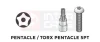 Насадка насадки біти TORX TAMPER, 1/4", TORX Pentacle T15, довжина 37мм Toptul BCNA0815 (фото 3)
