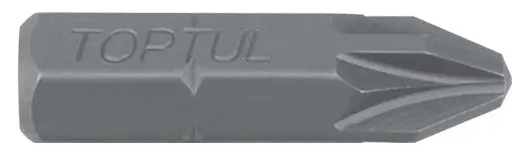 1/4" Біта вставка Pozidriv, розмір: PZ1, розмір шпильки в дюймах: 1/4", розмір шпильки, метрична система: 6,3 мм, довжина: 25 мм Toptul FSCA0801 (фото 1)