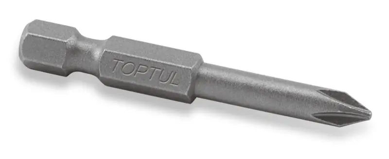 1/4" Біта вставка Phillips, розмір: PH3, розмір шпильки в дюймах: 1/4", розмір шпильки, метрична система: 6,3 мм, довжина: 50 мм Toptul FSIA0803 (фото 1)