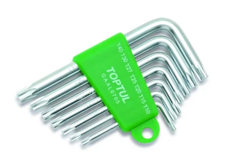 Набір ключів TORX, тип: "L" T10, T15, T20, T25, T27, T30, T40, 7 шт Toptul GAAL0705