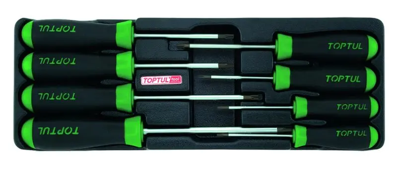 Вкладення з інструментами для візка, викрутка(и) TORX TAMPER, 8шт, розміри вставки: 136x364мм, Toptul GAAT0807 (фото 1)