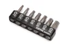 7 шт, розмір гнізда: 1/4",, профіль: TORX / TORX Tamper, розмір ключа для гнізда E-TORX: T10, T10H, T15, T15H, T20, T20H, T25, T25H, T27, T27H, T30, T30H, T40, T40H, T10H, T15H, T20H, T25H, T27H, T30H Toptul GAAV0703 (фото 2)