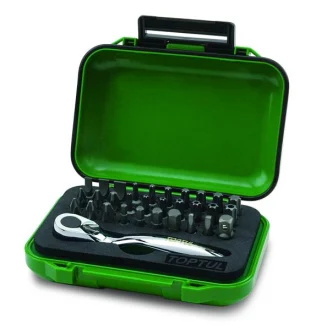 , тріскачки / плоскі наконечники / біта TORX TR / HEX наконечники / Philips PH наконечники / Pozidriv PZ наконечники / TORX наконечники 1/4", плоска / HEX / Philips PH / PZ / TORX / TORX Tamper, кільк Toptul GABW3103