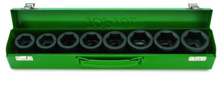 Набір насадок 3/4" (однотипні), 8 шт, профіль: 6-кутна, розмір насадок 6/12-кутних (мм): 26 27 29 30 32 36 38 мм, для відкручування / для затягування Toptul GDAD0801