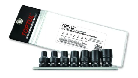 Набір насадок 1/2" (однотипні), 7 шт, профіль: e-torx, розмір ключа для гнізда E-TORX: E10, E12, E14, E16, E18, E20, E24,, для відкручування / для затягування Toptul GDAG0701
