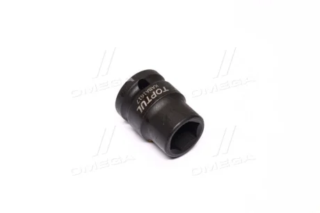 Насадка удар 1/2" (12,5 мм), 6-кутна, для коліс, розмір насадок 6/12-кутних (мм): 17 мм, довжина: 40 мм, тип: A, обробка: чорна, з високим крутним моментом, для відкручування / для затягування Toptul KABA1617