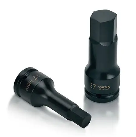 Насадка ударна насадка HEX удар, 3/4", HEX 22 мм, довжина 105мм Toptul KADH2422 (фото 1)