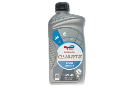 Масло 10W40 Quartz 7000 Energy (1л) (MB229.1/VW505.00) (201535/167637) TOTAL 214112