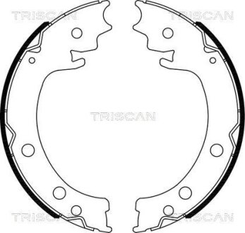 Комплект гальмівних колодок, стоянкове гальмо TRISCAN 810069006