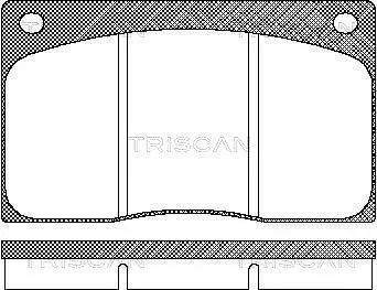 Колодки гальмівні передні (невентильовані диски) Discovery TRISCAN 811010799 (фото 1)