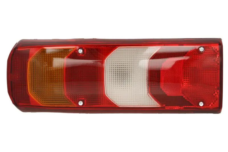Ліхтар задній лів (LED, 24В, з індикатором, світло протитуманних фар, світло заднього ходу, із стоп-сигналом, паркувальні вогні, з підсвічуванням номера, відбивач, бокові зазори) MERCEDES ACTROS MP4 / TRUCKLIGHT TL-ME010L (фото 1)