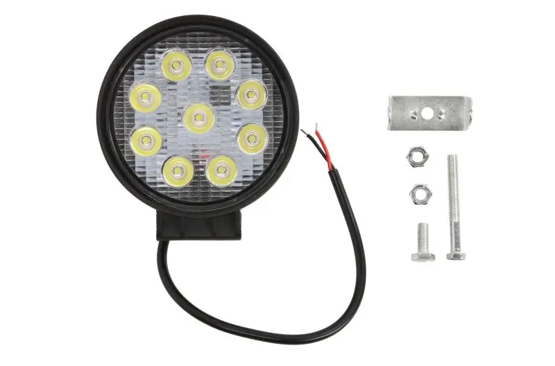 Робоча лампа (LED, 12/24/30В, 27Вт, 1800лм, кількість LED діодів: 9, глибина: 55мм, діаметр: 128мм, фокусоване світло) TRUCKLIGHT WL-UN209 (фото 1)