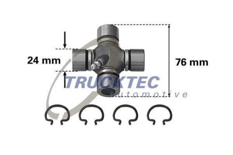 Крестовина кардана DB 208-310/Vito (W639) (24x76) AUTOMOTIVE TRUCKTEC 02.34.017