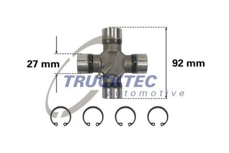 Крестовина шарнирного вала AUTOMOTIVE TRUCKTEC 02.34.043