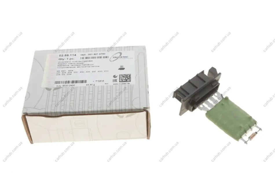 Реостат пічки MB Sprinter CDI/VW LT 96-06/VW Caddy 03- (4 контакта) AUTOMOTIVE TRUCKTEC 02.59.114 (фото 1)