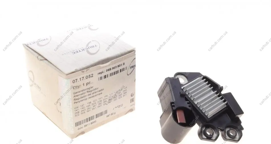 Реле генератора (12V) VW Caddy/Golf/Passat/Audi A4 94-15 AUTOMOTIVE TRUCKTEC 07.17.052 (фото 1)