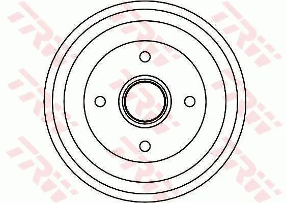 Гальмівний барабан задн FORD FIESTA, FIESTA IV, FIESTA V, FUSION MAZDA 2 1.2-1.8D 08.95-12.12 TRW DB4308 (фото 1)