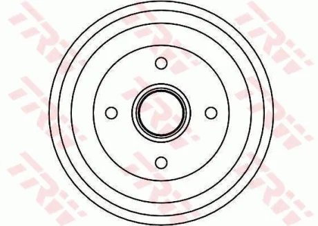 Гальмівний барабан задн FORD FIESTA, FIESTA IV, FIESTA V, FUSION MAZDA 2 1.2-1.8D 08.95-12.12 TRW DB4308