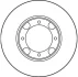 Диск гальмівний передн лів/прав HYUNDAI ACCENT, ACCENT I, PONY, PONY / EXCEL, S 1.3/1.5 10.85-01.00 TRW DF1958 (фото 2)