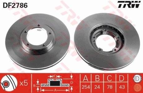 Гальмівний диск TRW DF2786
